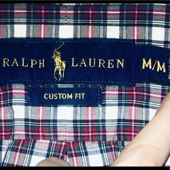 Ralph Lauren Men Red White Green Plaid Button Down - Picture 6 of 6